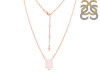 Rose Quartz Raw Crystal Necklace RSQ-RN-200.