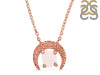 Rose Quartz Raw Crystal & White Topaz Necklace RSQ-RN-67.
