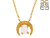 Rose Quartz Raw Crystal & White Topaz Necklace RSQ-RN-67.