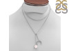 Rose Quartz Raw Crystal & White Topaz Necklace RSQ-RN-71.