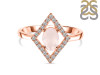 Rose Quartz & White Topaz Ring RSQ-RR-134.