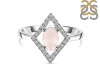 Rose Quartz & White Topaz Ring RSQ-RR-134.