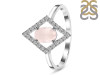 Rose Quartz & White Topaz Ring RSQ-RR-134.