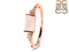 Rose Quartz & White Topaz Ring RSQ-RR-135.