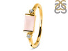 Rose Quartz & White Topaz Ring RSQ-RR-135.