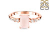 Rose Quartz & White Topaz Ring RSQ-RR-139.