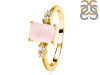 Rose Quartz & White Topaz Ring RSQ-RR-139.
