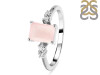Rose Quartz & White Topaz Ring RSQ-RR-139.