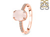 Rose Quartz & White Topaz Ring RSQ-RR-207.
