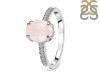 Rose Quartz & White Topaz Ring RSQ-RR-207.