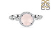 Rose Quartz & White Topaz Ring RSQ-RR-267.