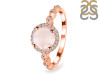 Rose Quartz & White Topaz Ring RSQ-RR-267.