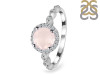Rose Quartz & White Topaz Ring RSQ-RR-267.