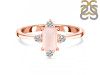 Rose Quartz & White Topaz Ring RSQ-RR-275.