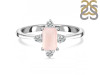Rose Quartz & White Topaz Ring RSQ-RR-275.