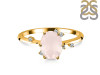 Rose Quartz & White Topaz Ring RSQ-RR-318.