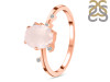 Rose Quartz & White Topaz Ring RSQ-RR-318.