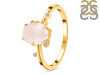 Rose Quartz & White Topaz Ring RSQ-RR-318.