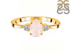 Rose Quartz & White Topaz Ring RSQ-RR-335.