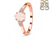 Rose Quartz & White Topaz Ring RSQ-RR-335.