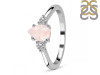 Rose Quartz & White Topaz Ring RSQ-RR-335.