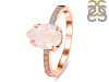 Rose Quartz & White Topaz Ring RSQ-RR-344A.