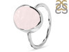 Rose Quartz Raw Crystal Ring RSQ-RR-345.