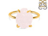 Rose Quartz Raw Crystal Ring RSQ-RR-347.