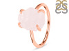 Rose Quartz Raw Crystal Ring RSQ-RR-347.