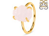 Rose Quartz Raw Crystal Ring RSQ-RR-347.