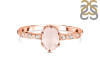 Rose Quartz & White Topaz Ring RSQ-RR-35.