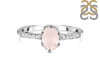 Rose Quartz & White Topaz Ring RSQ-RR-35.