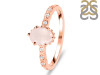 Rose Quartz & White Topaz Ring RSQ-RR-35.