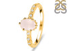 Rose Quartz & White Topaz Ring RSQ-RR-35.