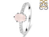 Rose Quartz & White Topaz Ring RSQ-RR-35.