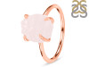 Rose Quartz Raw Crystal Ring RSQ-RR-350.