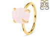 Rose Quartz Raw Crystal Ring RSQ-RR-350.