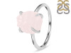 Rose Quartz Raw Crystal Ring RSQ-RR-350.