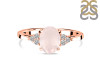 Rose Quartz & White Topaz Ring RSQ-RR-364.
