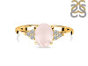 Rose Quartz & White Topaz Ring RSQ-RR-364.