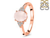 Rose Quartz & White Topaz Ring RSQ-RR-364.