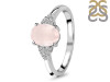 Rose Quartz & White Topaz Ring RSQ-RR-364.