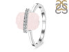 Rose Quartz Raw Crystal & White Topaz Ring RSQ-RR-381.
