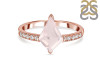 Rose Quartz & White Topaz Ring RSQ-RR-400.