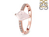 Rose Quartz & White Topaz Ring RSQ-RR-400.