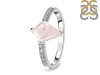 Rose Quartz & White Topaz Ring RSQ-RR-400.