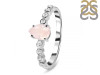 Rose Quartz & White Topaz Ring RSQ-RR-419D.