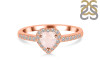 Rose Quartz & White Topaz Ring RSQ-RR-423.