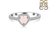 Rose Quartz & White Topaz Ring RSQ-RR-423.