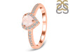 Rose Quartz & White Topaz Ring RSQ-RR-423.